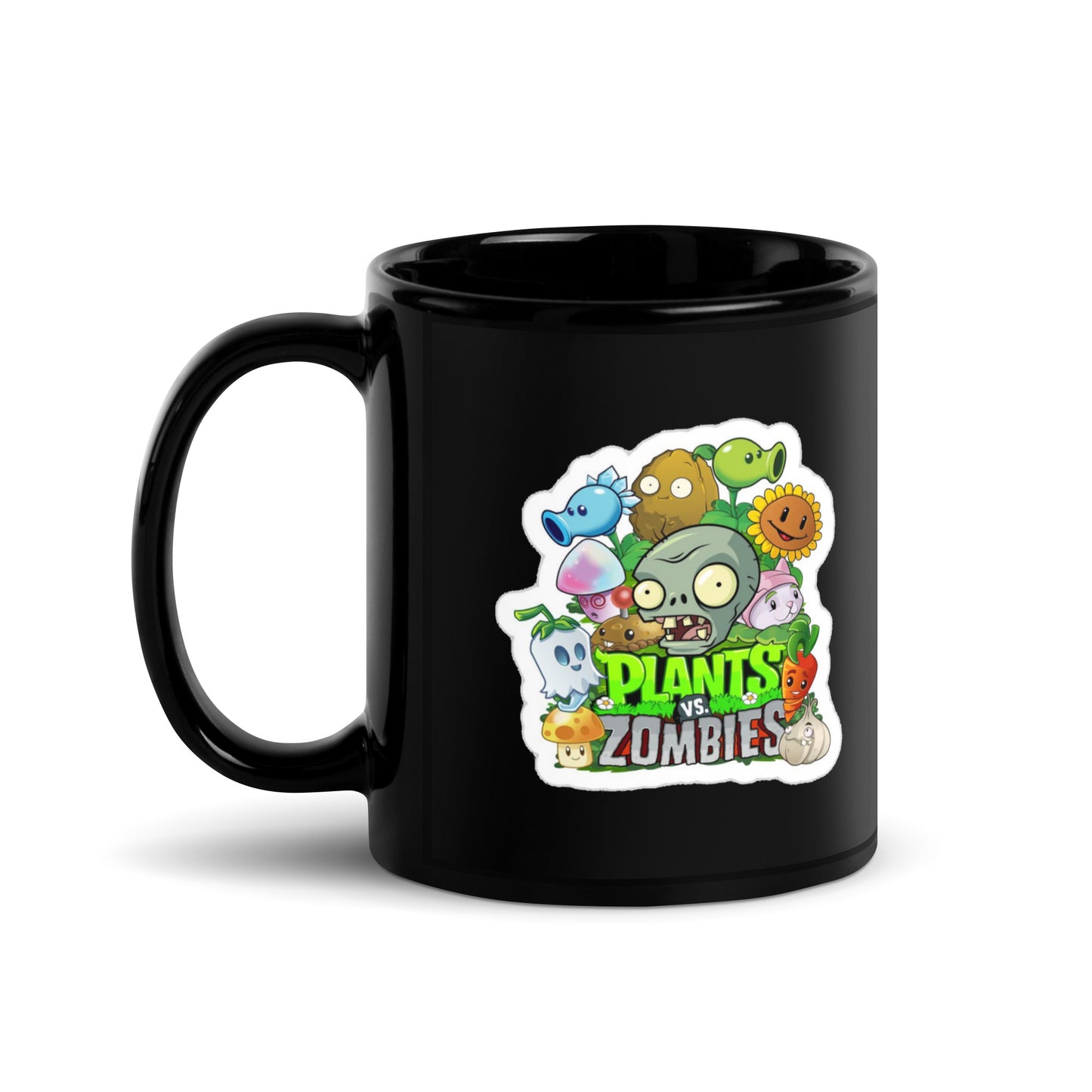 Plants VS Zombies - Black Glossy Mug