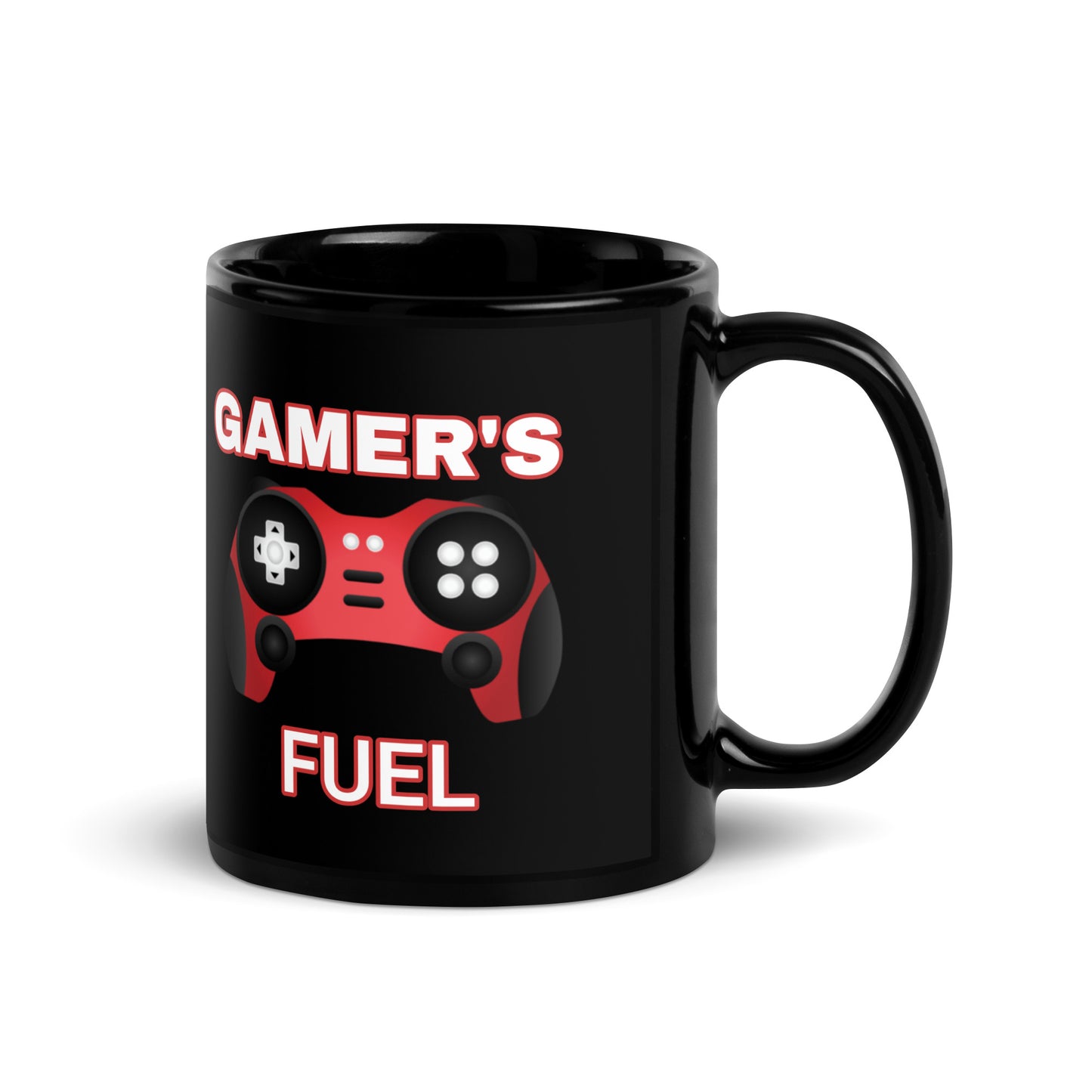 Gamer's Fuel - Black Glossy Mug