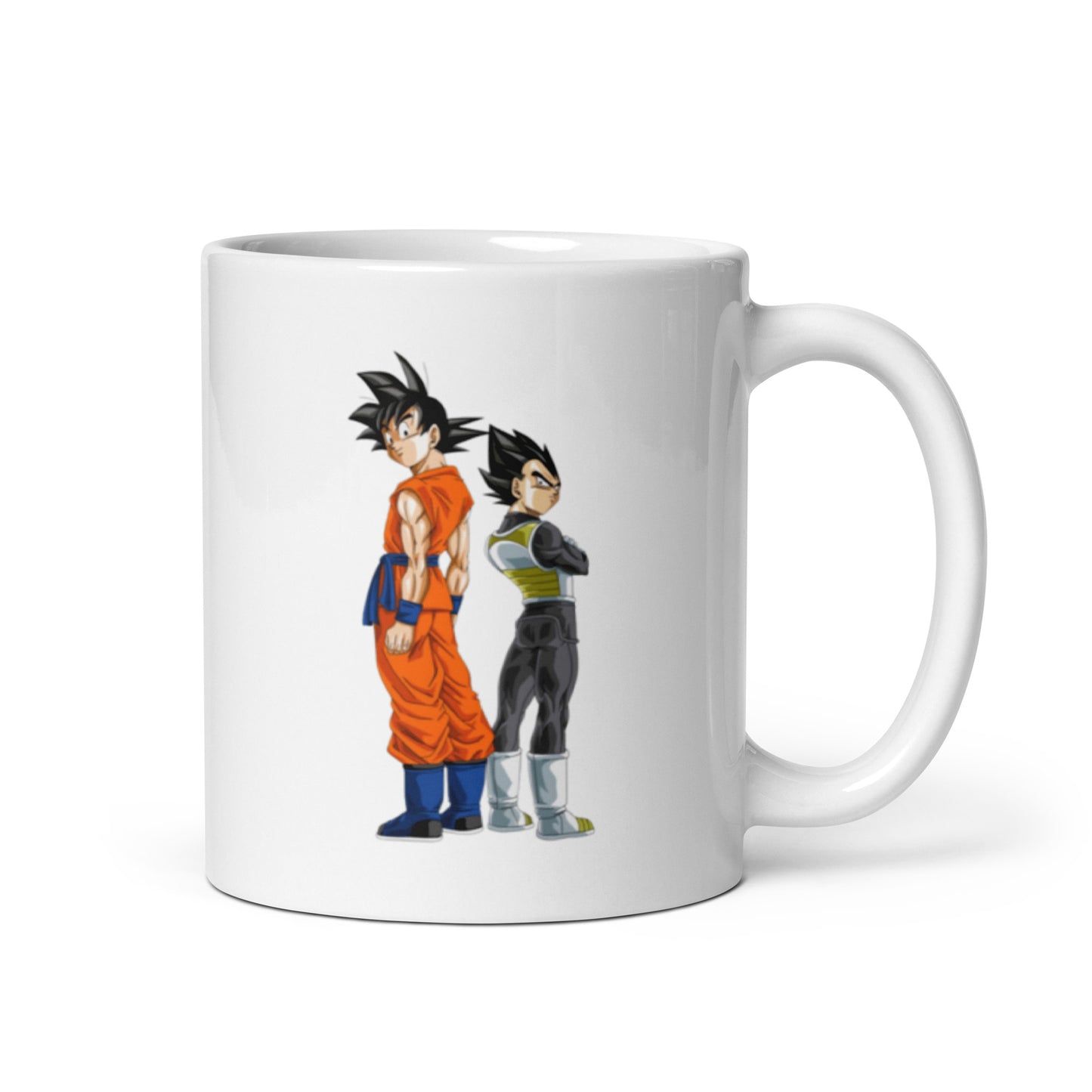 Goku and Vegeta - Dragon Ball - White glossy mug