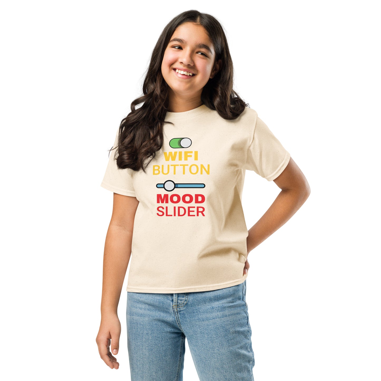 WIFI BUTTON - MOOD SLIDER - Youth classic tee