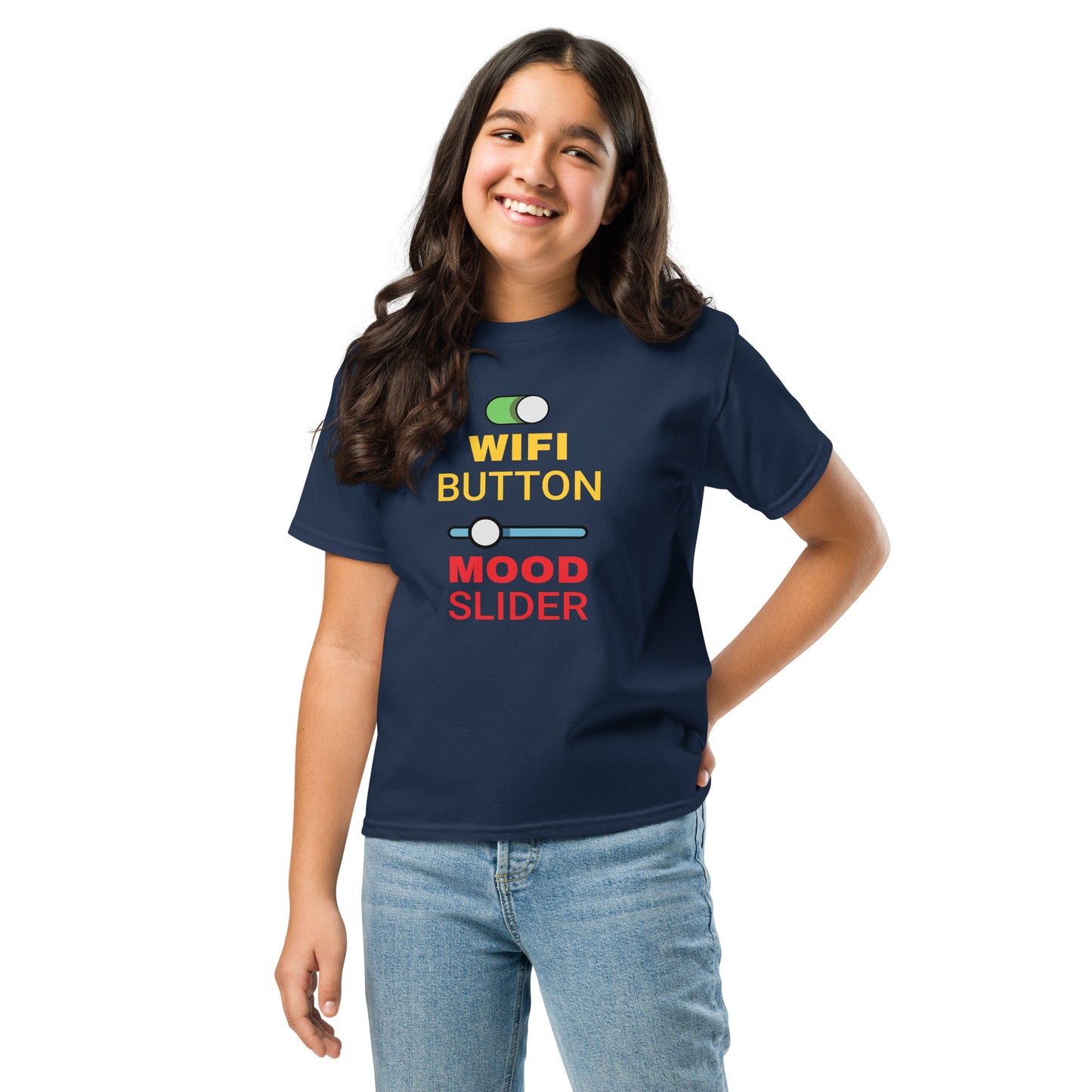 WIFI BUTTON - MOOD SLIDER - Youth classic tee