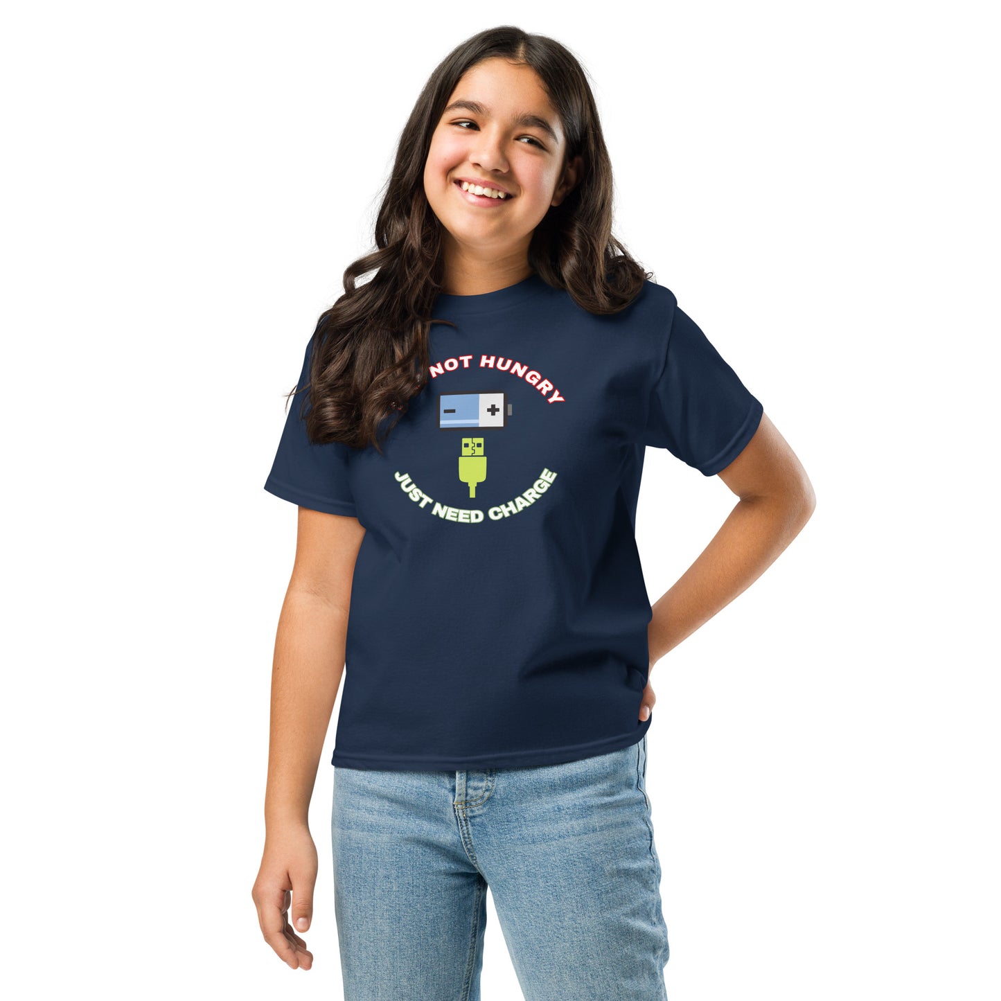 IAM NOT HUNGRY - JUST NEED CHARGE - Youth classic tee