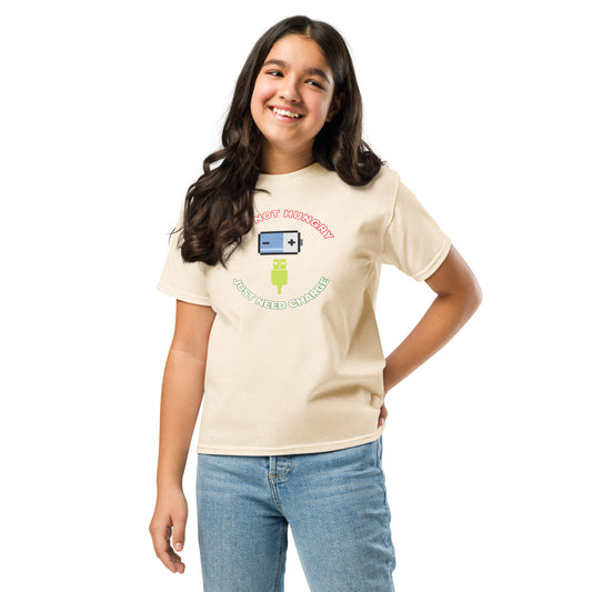 IAM NOT HUNGRY - JUST NEED CHARGE - Youth classic tee